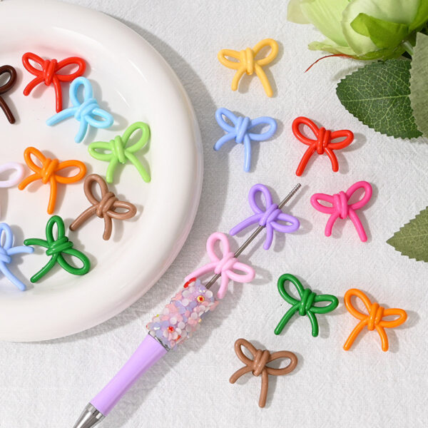 Wholesale Acrylic bow beads with through holes