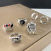 Wholesale Retro punk 6-piece index finger ring set