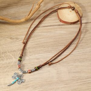 Turquoise dragonfly pendant
