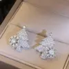 1 Pair Christmas Elegant Christmas Tree Plating Copper Ear Studs