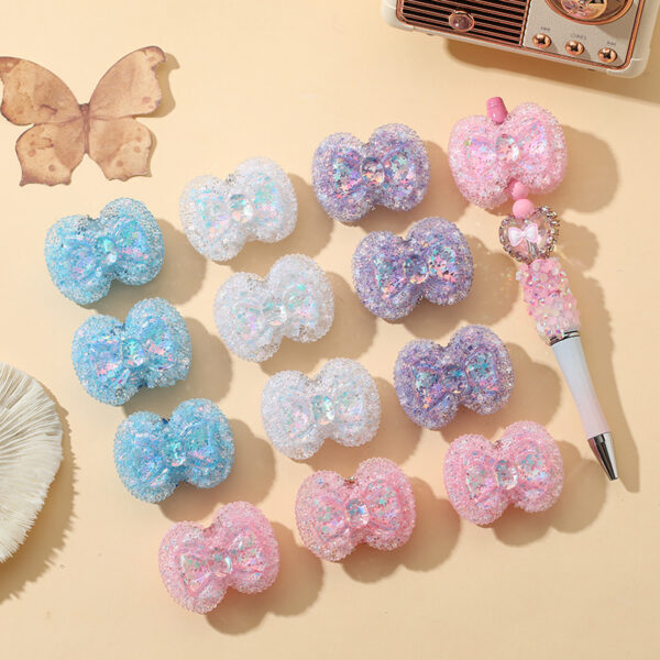 Wholesale beads resin bow pen beads dopamine color beads