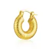 Wholesale 1 Pair Simple Style Round Plating Stainless Steel 18k Gold Plated Hoop Earrings