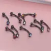 Wholesale Fashion Geometric Stainless Steel Inlay Ear Studs 1 Piece