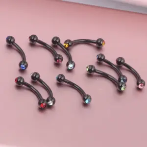 Wholesale Fashion Geometric Stainless Steel Inlay Ear Studs 1 Piece