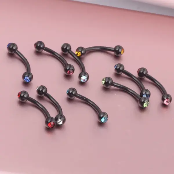 Wholesale Fashion Geometric Stainless Steel Inlay Ear Studs 1 Piece