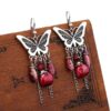 Wholesale European and American Retro Hollow Butterfly Tassel Earrings Fashion Jewelry Chain Tassel Personalized Earrings
