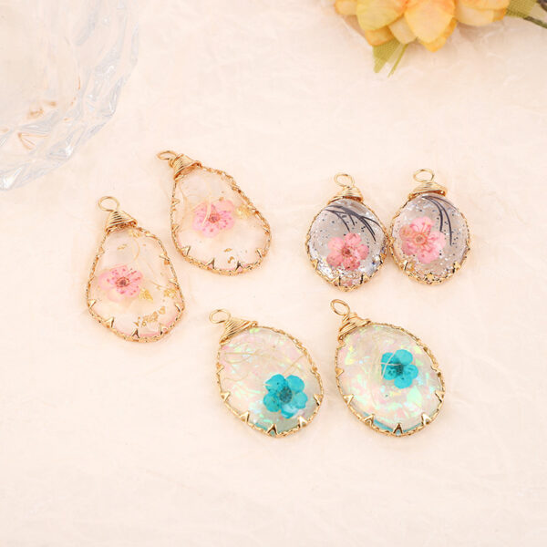 Wholesale Copper Wire Edge Winding Glue Dropping Jewelry Accessories DIY Transparent Bracelet Necklace Pendant