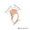 Women'S Crystal Healing Irregular Rings Healing Crystals Jewelry