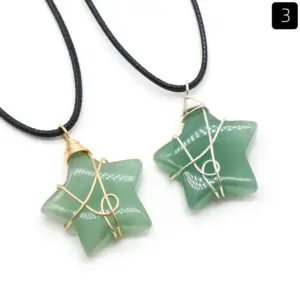 Green Aventurine (Single) / Silver Wound Wire