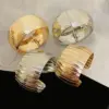 Wholesale 304 Stainless Steel Solid Color PVD Coated Golden Plated Casual Exaggerated Waterproof Non Tarnish Gold Silver Bangle
