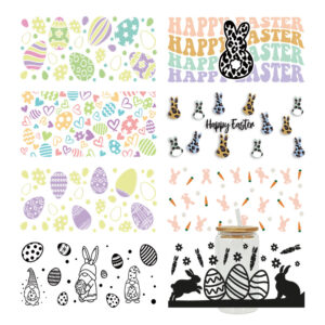 Wholesale Cute cartoon, multicolor 16oz Cup UV DTF Wraps