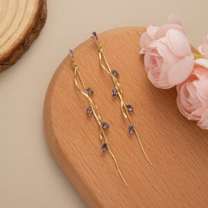 E4441/gold-purple diamond inlay