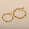Wholesale Retro Solid Color Titanium Steel Gold Plated Bracelets In Bulk