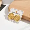 Elegant Spiral Patterned Electroplated 304 Stainless Steel Round And Oval Shaped Ear Studs Women's Fashion Jewelry Earrings