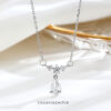 Wholesale s999 Sterling Silver Water Drop Necklace Light Luxury Niche ins Sweater Clavicle Chain Women's Simple Design Sense High-end Jewelry