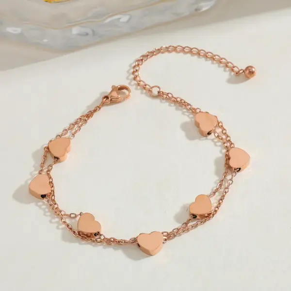 oly-5b2c969537eb2a758a0461a241f25d10 Wholesale 1 Piece Heart Shape Necklace 304 Stainless Steel Plating PVD Coated 18K Real Gold Plated Women's Basic