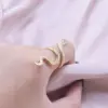 Wholesale PVD Coated Real Gold Plated 18K Gold Snake 304 Stainless Steel Classic Style Waterproof Non Tarnish Rings