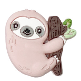 Sloth [silicone beads] pink