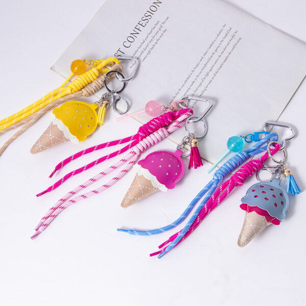 Wholesale Ice cream pendant mini lollipop bag charm