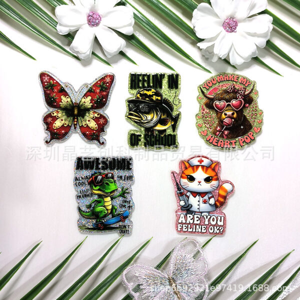 Wholesale Specializing in cross-border best-selling sequined acrylic DIY accessories and jewelry - cute animal series Jingyi Innovation Factory