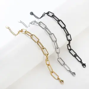 Wholesale Simple Style Geometric Stainless Steel Plating Bracelets