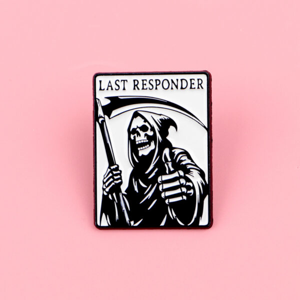 Wholesale Death quotes brooch cartoon metal badge