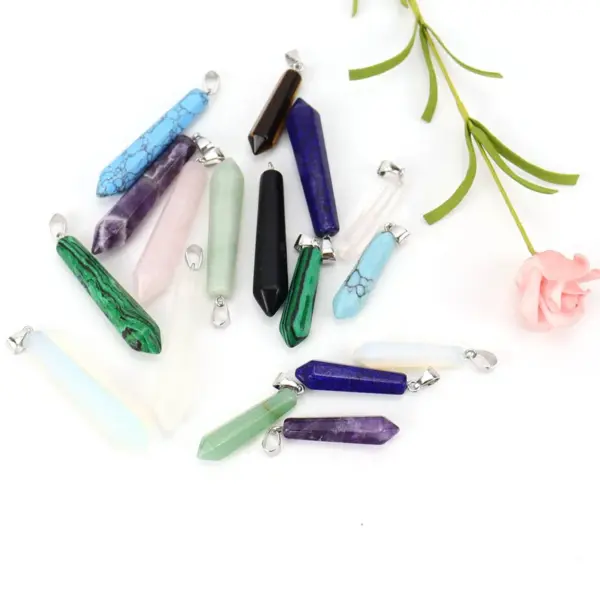 Wholesale Simple Style Leaf Agate Pendant Necklace In Bulk