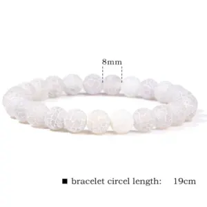 White Differentiated Agate / 19cm