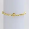 Wholesale Copper Beaded Plating Letter Bracelets