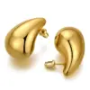 Wholesale 1 Pair Simple Style Commute Water Droplets Plating Stainless Steel Ear Studs