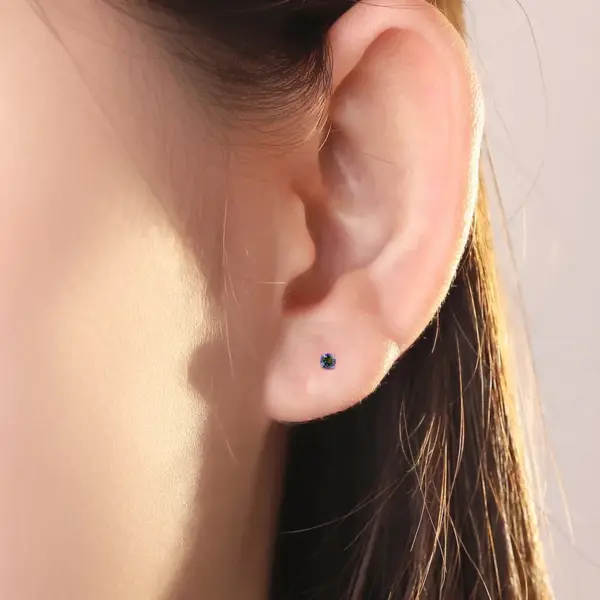 Wholesale Stainless Steel 316L Four Claw Zirconia Ear Bone Studs Flat Back Piercing Lip Nose Jewelry Fashionable Women's Anniversary Party Gift