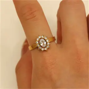 01 18K Real Gold (SUNFLOWER) WG-0902 / Adjustable Opening / 1 Piece