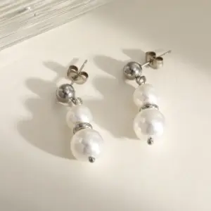 5-32.72mm*10.07mm-earring / Steel Color