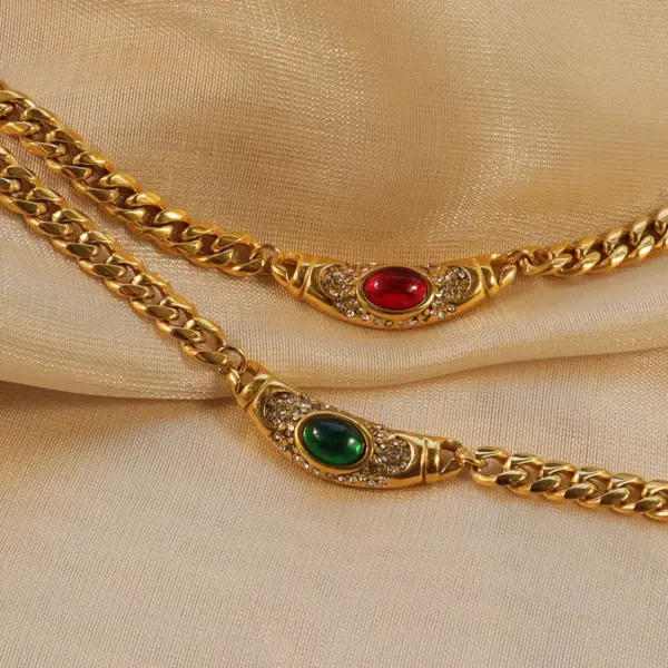 Wholesale Jewelry Elegant Retro Geometric 304 Stainless Steel Plating Pendant Necklace