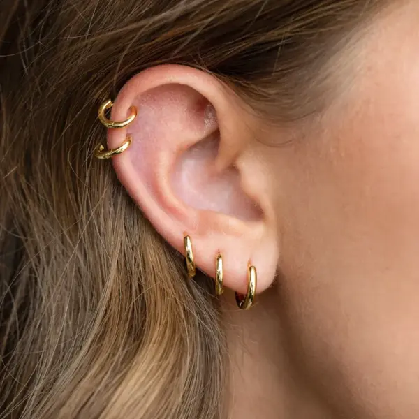 Wholesale INS Style Simple Style Geometric Brass 18K Real Gold Plated Women'S Earrings