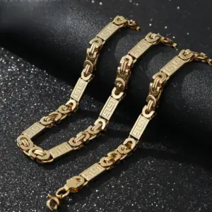 Gold Necklace 8mm*60cm / Stainless Steel S.STEEL