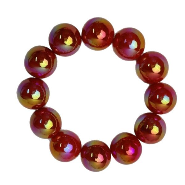 oly-5b6c856dc27a002b432cfc108173e8ce Wholesale Color-blocked laser beaded resin bracelet