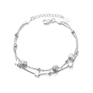 Lucky Beads XINGX Bracelet / Copper (White Gold Color)
