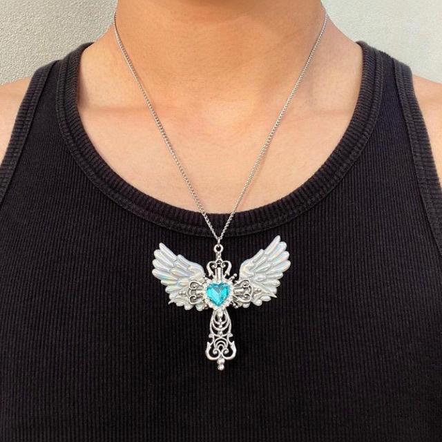 Wholesale Gothic Angel Cross Sweater Chain