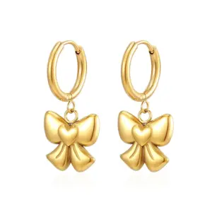 MS-476 Golden Bow Ear Clip