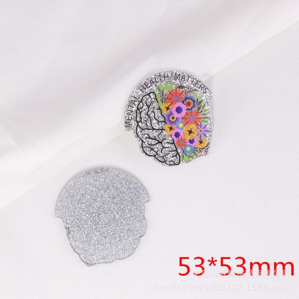 Wholesale cartoon organ medical love bag jewelry acrylic pin DIY