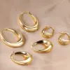 Wholesale 1 Pair Simple Style Classic Style Geometric Plating Stainless Steel Earrings
