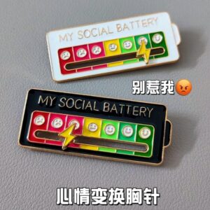 Wholesale Mood Conversion Energy Brooch Personality Slidable Social PowerBrooch