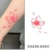 Wholesale Beautiful Cherry Blossom Colorful Tattoo Stickers for Young Girls, Sweet and Sexy Arm, Leg, Collarbone Flower Tattoo Stickers for Women