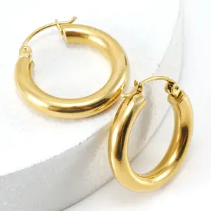 Wholesale Fashion Geometric Stainless Steel Hoop Earrings Plating Stainless Steel Earrings