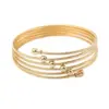 Wholesale Solid Color Twist Titanium Steel Casual Exaggerated Bangle