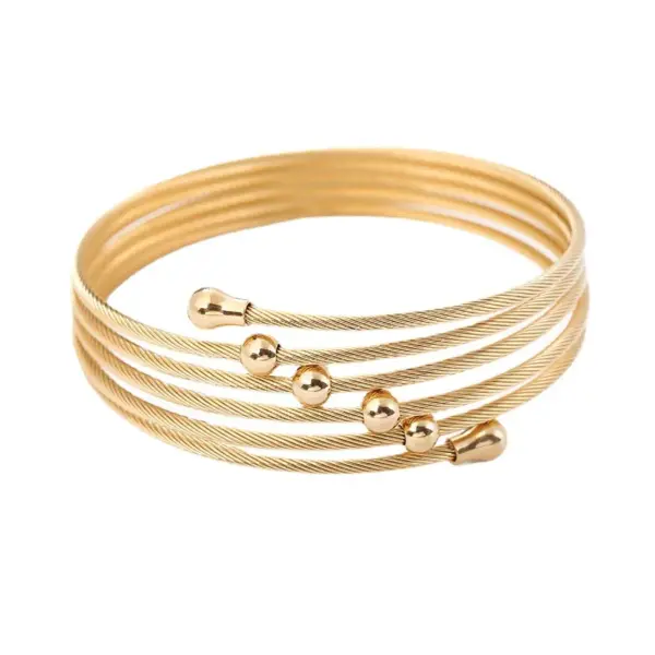 Wholesale Solid Color Twist Titanium Steel Casual Exaggerated Bangle
