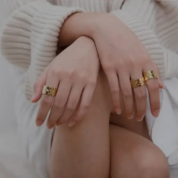 Wholesale Fashion Geometric Titanium Steel Plating No Inlaid