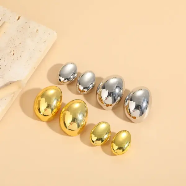 Wholesale 1 Pair Classic Style Solid Color Asymmetrical Plating Copper 14k Gold Plated Ear Studs