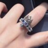 oly-5ba5221de202d9f59dd810935f372116 Wholesale Chiba King Skull Ring Thai Sier Blue Purple Zirconium Women's Trendy Light Luxury Niche Design Exquisite High-end Cold Style